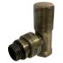 Кран радіаторний кутовий Carlo Poletti BRUSH BRONZE d1/2" COMPACT (V150310M)