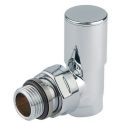 Кран радиаторный угловой Carlo Poletti ХРОМ d1/2" COMPACT (V150310B)