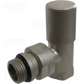 Кран радиаторный угловой Carlo Poletti SATIN NIСKEL d1/2" COMPACT (V150310L)