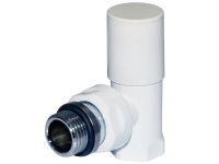 Кран радиаторный угловой Carlo Poletti Белый d1/2" COMPACT (V150310EE / EF)