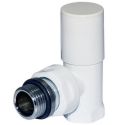 Кран радиаторный угловой Carlo Poletti Белый d1/2" COMPACT (V150310EE / EF)
