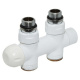 Узел термостатический Carlo Poletti TWIN THERMO Белый прямой d1/2" С x 3/4" EK 50 мм (V37510EFSB)