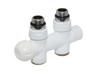 Узел термостатический Carlo Poletti TWIN THERMO Белый прямой d1/2" С x 3/4" EK 50 мм (V37510EFSB)