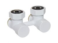 Кран нижнего подключения Carlo Poletti FIRST PIASTRE Белый угловой d3/4" F x 3/4" EK (V72112EF)