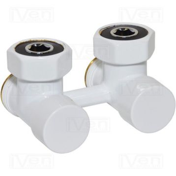 Кран нижнего подключения Carlo Poletti FIRST PIASTRE Белый угловой d3/4" F x 3/4" EK (V72112EF)