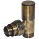 Кран радиаторный угловой Carlo Poletti BRUSH BRONZE d1/2" х 24-19 COMPACT (V150111M)