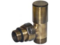 Кран радиаторный угловой Carlo Poletti BRUSH BRONZE d1/2" х 24-19 COMPACT (V150111M)