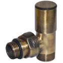 Кран радиаторный угловой Carlo Poletti BRUSH BRONZE d1/2" х 24-19 COMPACT (V150111M)