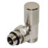 Кран радіаторний кутовий Carlo Poletti BRUSH SILVER d1/2" х 24-19 COMPACT (V150111J)