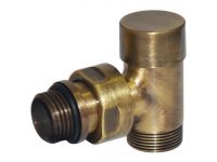 Кран відсікаючий кутовий Carlo Poletti BRUSH BRONZE d1/2" х 24-19 COMPACT (V150211M)