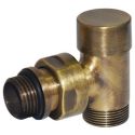 Кран відсікаючий кутовий Carlo Poletti BRUSH BRONZE d1/2" х 24-19 COMPACT (V150211M)