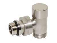 Кран отсекающий угловой Carlo Poletti BRUSH SILVER d1/2" х 24-19 COMPACT (V150211J)