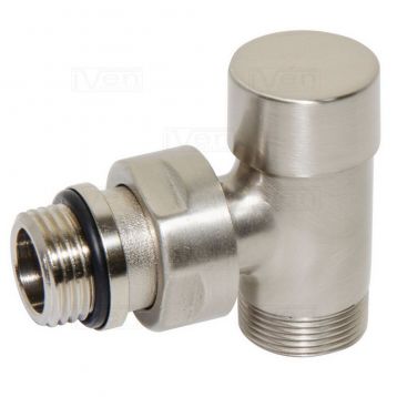 Кран відсікаючий кутовий Carlo Poletti BRUSH SILVER d1/2" х 24-19 COMPACT (V150211J)