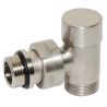 Кран отсекающий угловой Carlo Poletti BRUSH SILVER d1/2" х 24-19 COMPACT (V150211J)