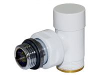 Кран отсекающий угловой Carlo Poletti БЕЛЫЙ d1/2" х 24-19 COMPACT (V150211EF)