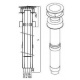Дымоход коаксиальный с ветрозащитой для котлов вертикальная d80/125 c переходником d60/100