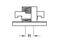Mupro MPR Гайка швидкого монтажу М8 оцинкована кут.монтажу 41 х 41 (120806)
