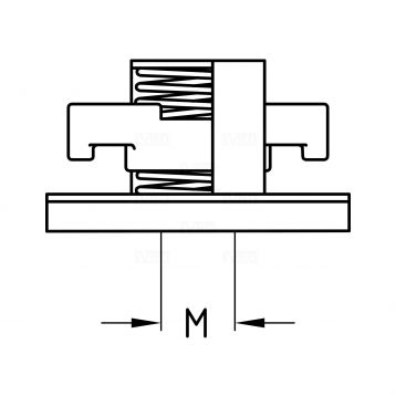 Mupro MPR Гайка швидкого монтажу М8 оцинкована кут.монтажу 41 х 41 (120806)