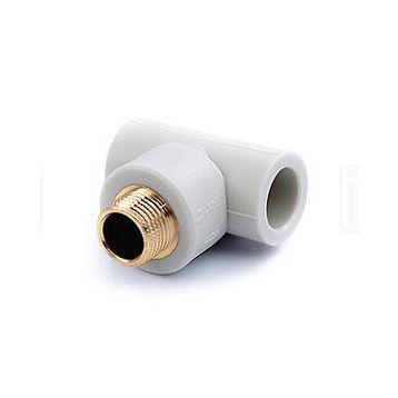 Трійник PRAWTECH PP-R з зовнішньою різьбою d25 x 1/2" x d25 (PP330025012) PRAWTECH - 1