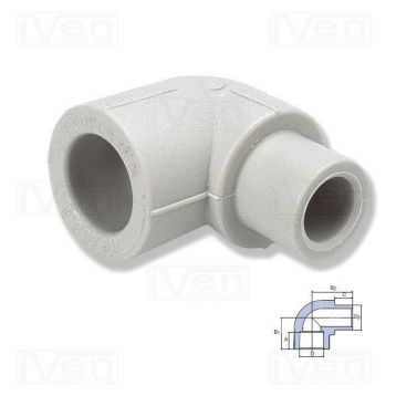 Wavin Ekoplastik Коліно 25/90° внутр./зовн. (SKO125RCTX)