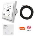 Tervix Pro Line Термостат с WiFi ZigBee управлением для вод./эл. теплого пола + датчик + реле (сухой контакт) белый (496161)
