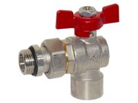 Кран-американка шаровый BIANCHI F.lli S.p.A. 422R угловой с полусгоном 3/4" вн.-нар. (422R00040F)