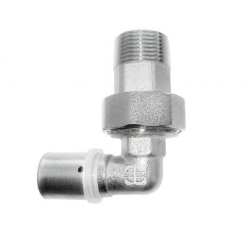 Rifeng Пресс колено накидной гайкой с наружной резьбой 20x3/4 (F5-L1620*3/4(H))
