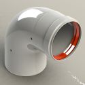 Колено для турбированных газовых котлов d80 mm - 90° GROPPALLI SRL (A3111049) AL