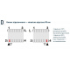 DeLonghi Multicolumn 1800 3 колони 10 секций конф.D (нижнее 1/2") RAL9016 (0Q00318001000D0)