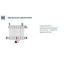 DeLonghi Multicolumn 1200 3 колони 8 секцій нижнє центр. 3/4" з термоклап. GUN METAL(0Q11312000800M0GUNMETAL)