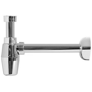 Ghidini SpA Сифон пластиковий ХРОМ для умивальника (під автопробку) GIOVE Ø32 х 1 1/4" (353114M)