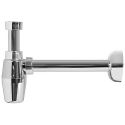 Ghidini SpA Сифон пластиковий ХРОМ для умивальника (під автопробку) GIOVE Ø32 х 1 1/4" (353114M)