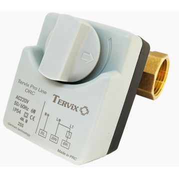 Tervix Pro Line ORC 2-ходовий кульовий клапан н/в 3/4" DN20 з електроприводом (201112)