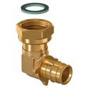 Колено латунь Uponor GmbH Q&E 90° с накидной гайкой Ø25 х 3/4" ВР (1047882)