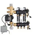 CALEFFI Коллектор (технопол.) + смеш. группа и насос UPS 25-60 d3/4" С x 3 x 3/4" С. (1825C5)