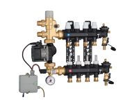 1825D5 Колектор (технопол.) + зміш. група і насос UPS 25-60 Ø3/4" З x 4 x 3/4" З Caleffi S.p.a.