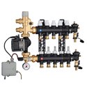 CALEFFI Коллектор (технопол.) + смеш. группа и насос UPS 25-60 d3/4" С x 5 x 3/4" С. (1825Е5)