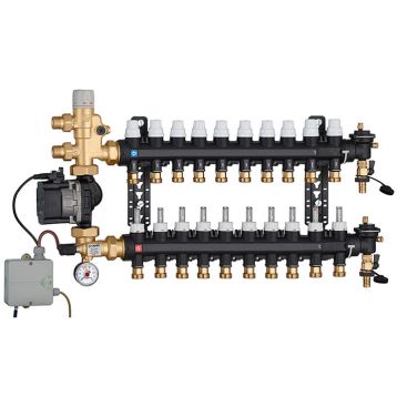 1825L5 Колектор (технопол.) + зм. група і насос UPS 25-60 Ø3/4" З x 10 x 3/4" З Caleffi S.p.a.