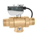 CALEFFI Кран шаровой 3-ходовой с сервоприводом d11/4" L-образный 230 V Kv24,7 m³/h (638073)