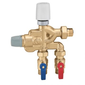 CALEFFI Мультифункциональный модуль водоснабжения с термосмесителем LEGIOFLOW® d3/4". (600502)