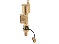 CALEFFI Блок коллекторный с воздухоотводчиком и сливным клапаном d1 1/4". (599671)