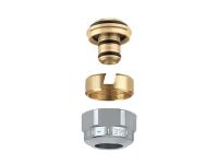 CALEFFI Гайка с ниппелем для медно-пластиковых труб Q-tec® KME хром d3/4" х 16 мм (445516)