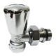 CALEFFI Кран радиаторный ХРОМ ручка d1/2" угловой 10 bar (411422)