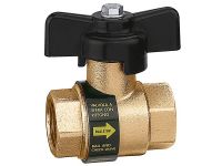 CALEFFI Кран шаровый BALLSTOP с обратным клапаном d1/2" 16 bar (323040)