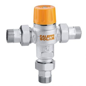 CALEFFI Solar Термосмеситель (свар. кл./фильтр/противоожог) d3/4" 35÷55°C Kv1,7 m³/h (252713)