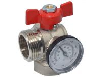 Bianchi Кран коллектора с угловым термометром d1" ВЗ (red/красный) (422H00060F)