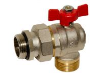 Bianchi Кран-американка кутовий 1" ЗЗ (red/червоний) "метелик" 0÷110 °C (422T00060F)