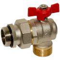 Bianchi Кран-американка угловой 1" ЗЗ (red/красный) "бабочка" 0÷110 °C (422T00060F)