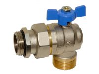 Bianchi Кран-американка угловой 1" ЗЗ (blue/синий) "бабочка" 0÷110 °C (422T00060E)
