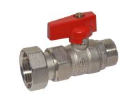 Bianchi Кран прямой d3/4" С х 1" В с накидной гайкой (red/красный) (528M05060F)